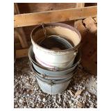 Assorted Metal Buckets - Lot of Five