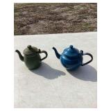 Enameled Metal Tea Pots