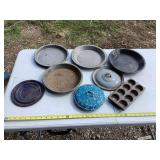 Enameled Metalware Baking Pans and Lids Assortment