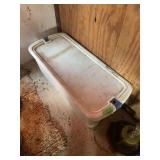 Plastic Storage Container with Assorted Items