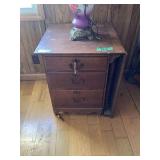 Wood Writing Desk with Three Drawers
