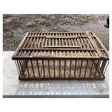Wooden Animal Carrier Cage