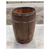 Wooden Barrel with Metal Bands