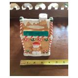 Ceramic Gingerbread House Trinket Box