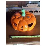 Ceramic Halloween Pumpkin Candy Dish with Lid