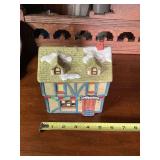 Ceramic Candle Maker House Figurine