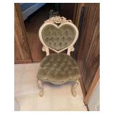 Upholstered Heart-Shaped Chair