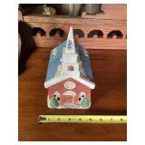 Ceramic Church House Figurine