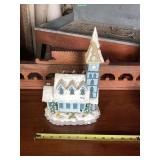 Decorative Lighted Church Figurine
