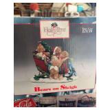 Hollytree Bears on Sleigh Figurine