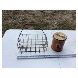 Prince Albert Tobacco Tin and Wire Basket