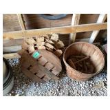 Wooden Baskets with wine taps