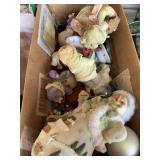Box Lot of Figurines and Holiday Ornaments