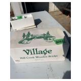 Department 56 Village Mill Creek Wooden Bridge Retired