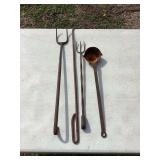 Wrought iron cooking utensils