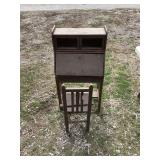 Childs Wooden Secretary Desk and Chair