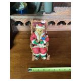 Collectible Christmas Bear in Chair Figurine Music Box