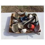 Assorted Enamelware Ladles and Utensils