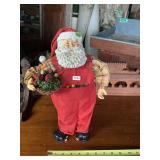 Figural Santa Claus Doll with Overalls