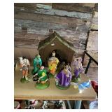 Nativity Set with Figures and Stable