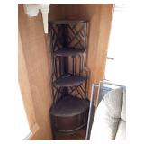 Mahogany Wooden Corner Display Shelf