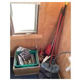 Household Cleaning Tools and Assorted Items