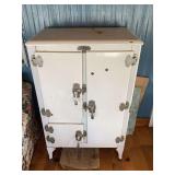 Vintage rare Snow-White Quality Built Refrigerator Cabinet
