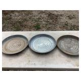 Galvanized Steel Pans - Set of Three