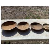 Set of Four Wooden Bowls