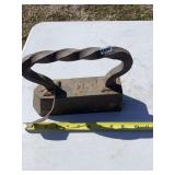 Rare twisted handle cast iron