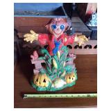 Scarecrow Figurine with Pumpkins and Animals