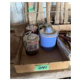 Four Ceramic Lidded Jars