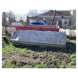 Farm Cattle Feeder and Aluminum Row Boat HAS HOLE