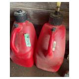 Lot of Two 5-Gallon Red Utility Jugs
