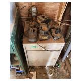 Cabinet and DeWalt Chargers