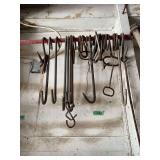 Assorted Metal Hooks and Tools