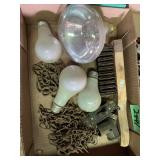 Assorted Lighting Components, Chains, and Hardware