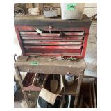 Metal Tool Chest with Various Tools