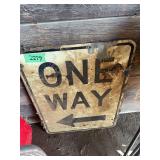 Metal 'One Way' Sign