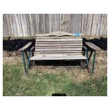 Wooden Outdoor Glider Bench