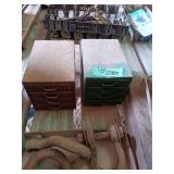 Pair of Multi-Drawer Metal Parts Cabinets