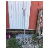 Hay Fork with Wood Handle