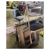 Assorted Shop Tools and Equipment Including Chair and Air Tank