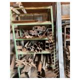 Metal Storage Rack with Assorted Metal Components