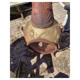 Outdoor Chiminea with Floral Motif