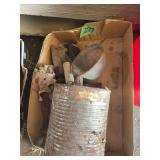 Box Lot of Assorted Metal Tools and Implements