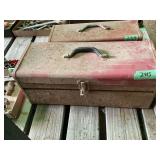 Metal Tool Box with Wrenches