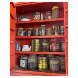 Assorted Glass Jars and Metal Cans