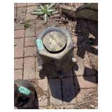 Concrete Pedestal with Wooden Top