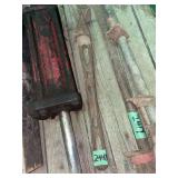 Assorted Construction Tools Including Jack and Support